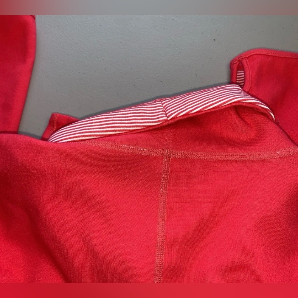 J. Crew Easily Reversible Top Sweatshirt Red Coral Cowl Neck Sweatshirt XXS - Picture 4 of 6